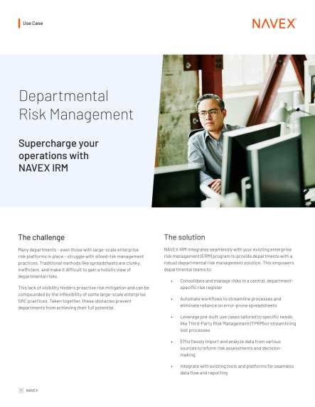 Image for Departmental Risk Management Use case