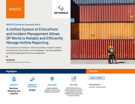NAVEX Customer Success Story: DP World