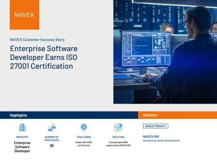 Enterprise Software Developer Earns ISO 27001 Certification