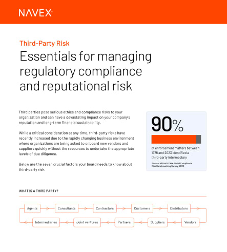 Image for Essentials for managing regulatory compliance and reputational risk