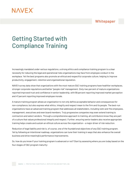 Getting started with compliance training cover