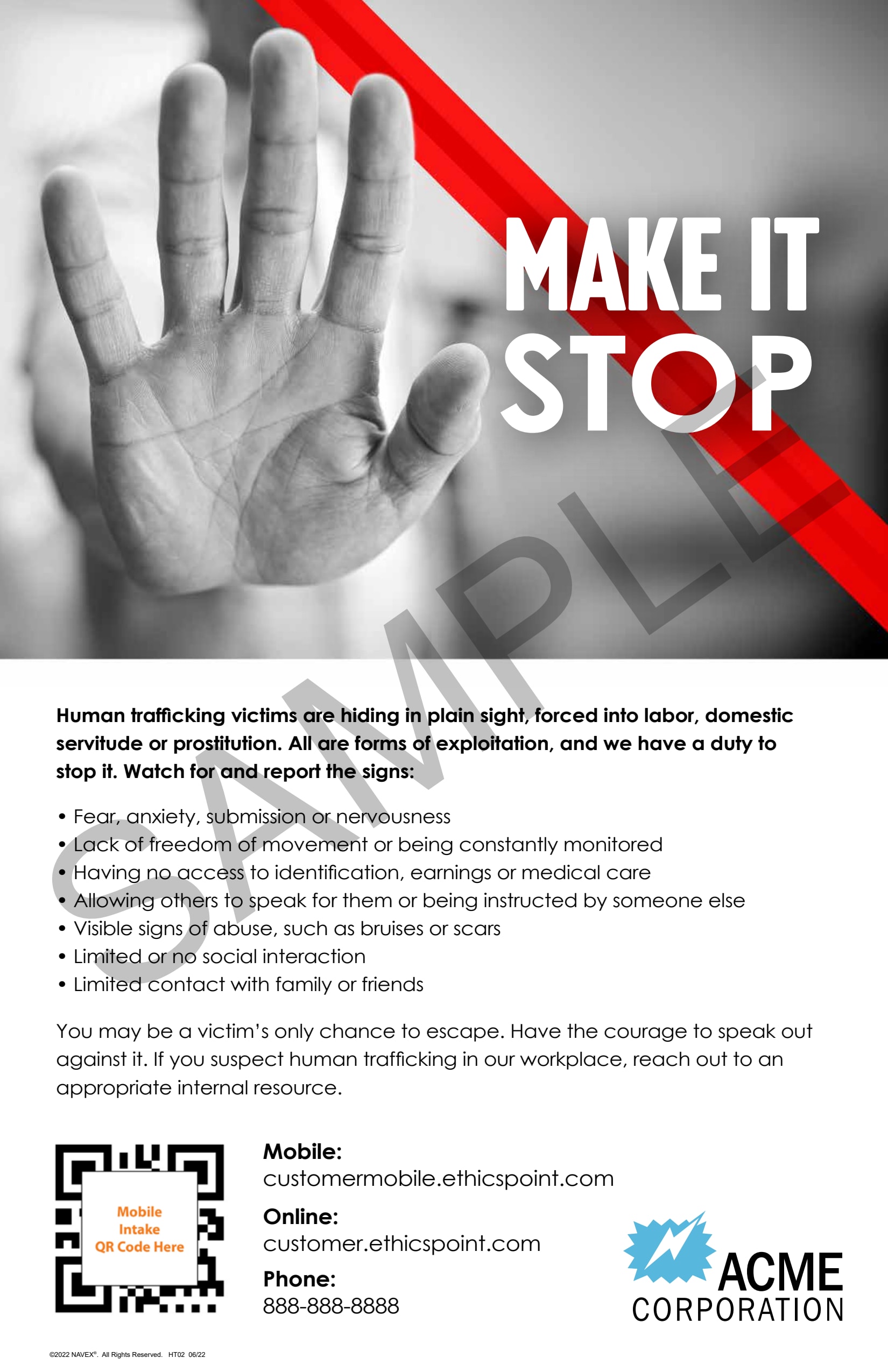 HT02 Human Trafficking Poster
