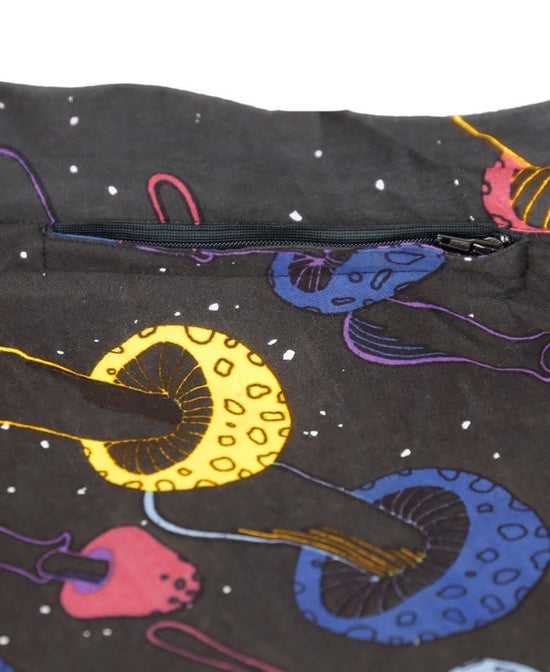 Spiraling Shroom Skirt with Zip Pocket - Mushroom Wrap Skirt | Hippie Maxi Skirt | Soul Flower