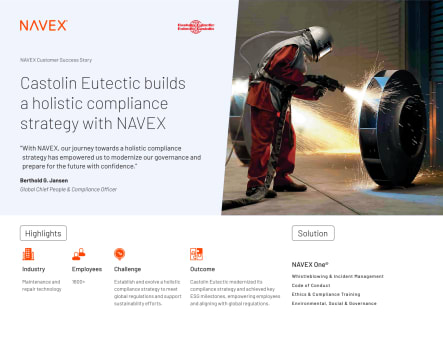 Castolin Eutectic builds a holistic compliance strategy with NAVEX