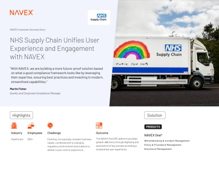 NHS Supply Chain Unifies User Experience and Engagement with NAVEX 