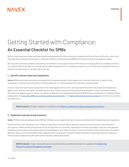 Image for Getting Started with Compliance: An Essential Checklist for SMBs