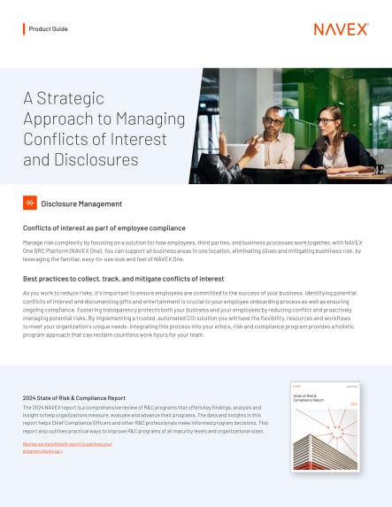 A Strategic Approach to Managing Conflicts of Interest and Disclosures