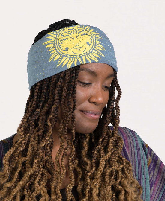 Celestial Sun Art Boho Headband - Fern Headband | Nature Hairband | Soul Flower Women