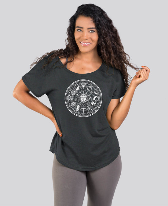 Zodiac Slouch Top - Zodiac T-Shirt | Astrology Slouch Top | Soul Flower Women