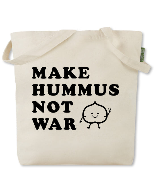 Final Sale! Make Hummus Not War Tote Bag - Vegetable Tote Bag | Reusable Totes | Soul Flower