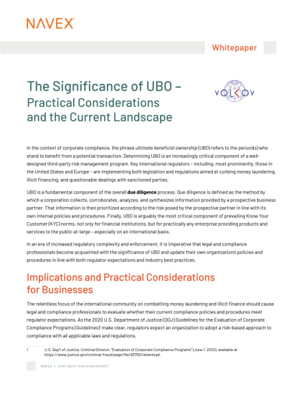 Image for The Significance of UBO