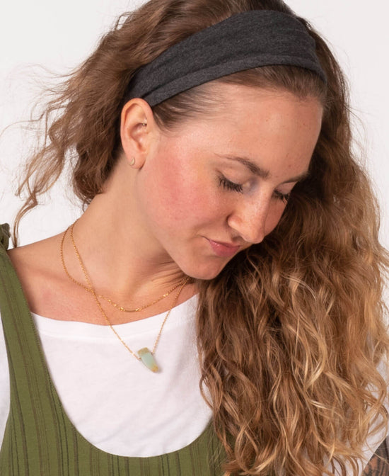 Recycled Boho Headband - Eco Black - Black Headband Buff | Eco Friendly Headbands | Soul Flower Women