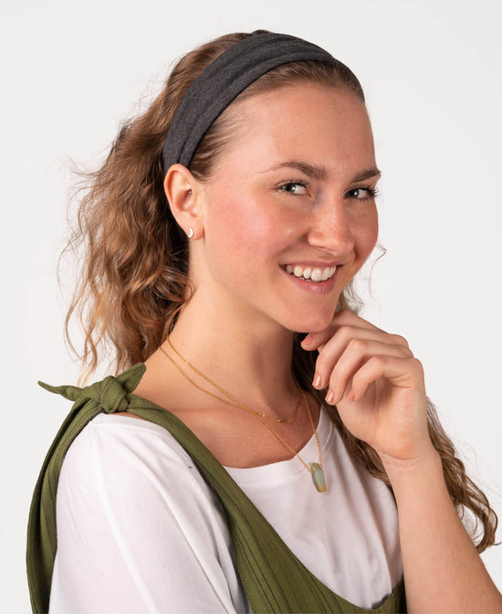 Recycled Boho Headband - Eco Black - Black Headband Buff | Eco Friendly Headbands | Soul Flower Women