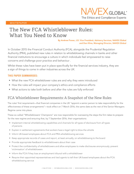 Image for The New UK Whistle Blower Rules